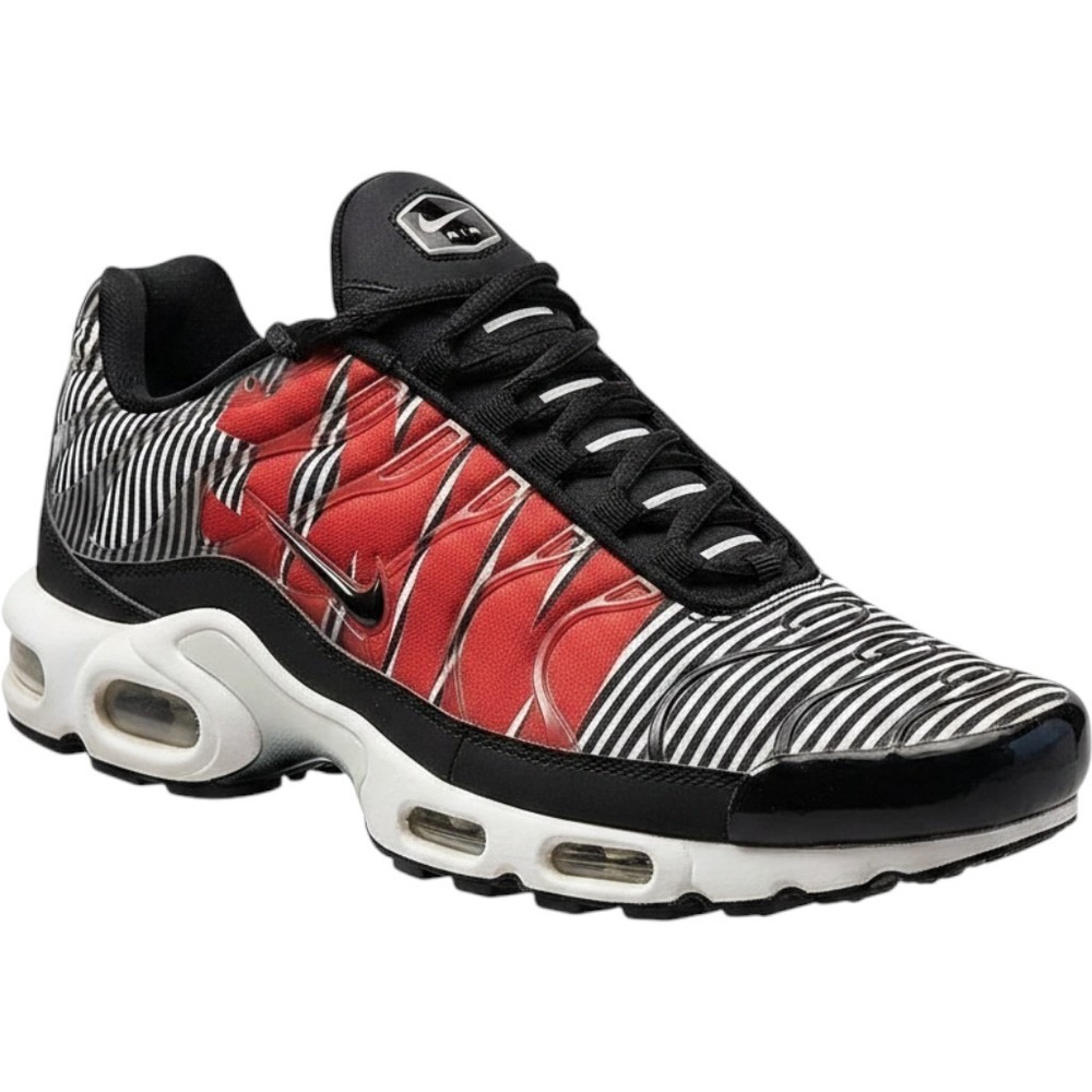 Nike Air Max Plus TN Red Black White Stripe AV7021-600 Mens‎ Sneakers